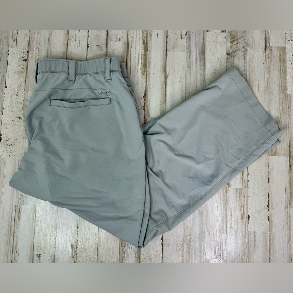 Under Armour Golf Pants Mens 40x30 Gray Straight Stretch Nylon Polyester Golf